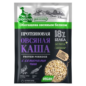 Каша Бионова овсяная с семенами чиа протеиновая 40г