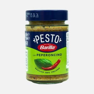 Соус Барилла Песто Пеперончино с базиликом и перцем чили ст/б 195г