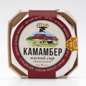Сыр Атон Камамбер с белой плесенью 50-60% к/к 125г