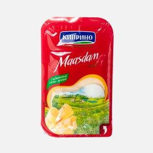 Сыр Киприно Маасдам слайсы 45% пл/уп 125г