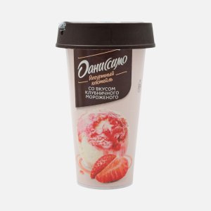 Коктейль к/м Даниссимо йогуртн вкус клубничного мороженого 190г