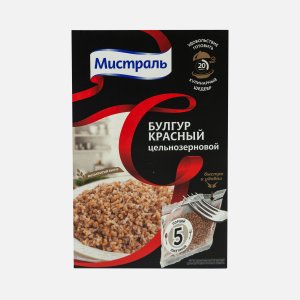Булгур Мистраль красный цельнозерновой в пакетиках к/к 400г