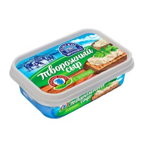 Сыр Томское молоко творожный с зеленью 30% пл/ванна 180г