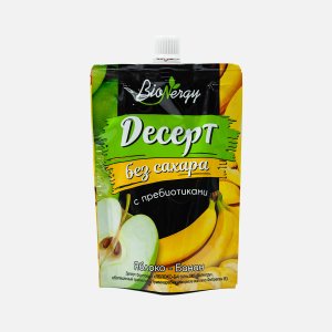 Десерт БиоНерджи Яблоко/банан без сахара дой/пак 140г