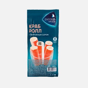 Крабовые палочки Русское море Краб-ролл с сыром имитация охл 180г