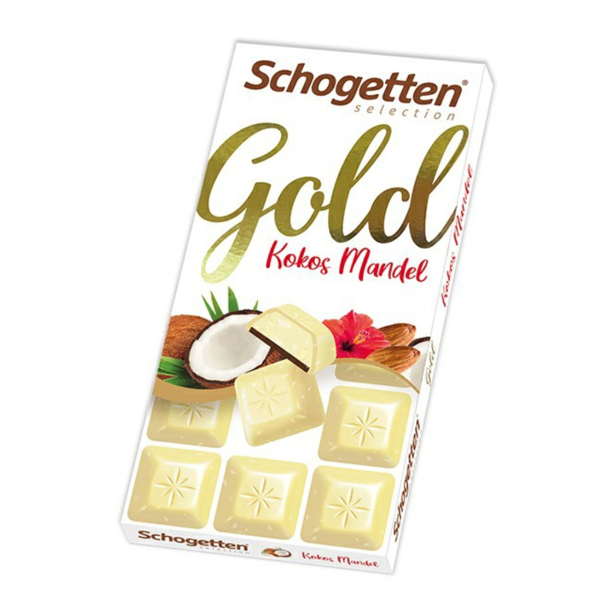 Шоколадная плитка Schogetten Gold Coconut Almond 100г 1/15