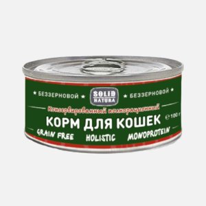 Корм Солид Натура Холистик Индейка ж/б 100г
