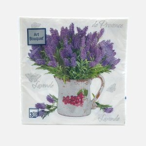 Салфетки Арт букет Лаванда бум 33*33см 3сл 20лист