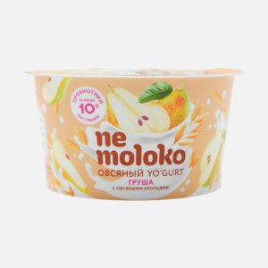 Продукт овсяный Немолоко Йогурт Груша с овсяными хлопьями пл/ст 130г