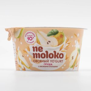 Продукт овсяный Немолоко Йогурт Груша с овсяными хлопьями пл/ст 130г