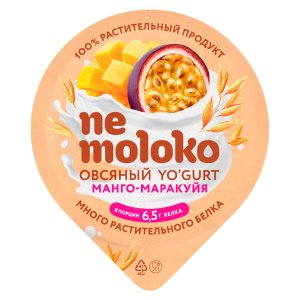 Продукт овсяный Немолоко Йогурт Манго/Маракуйя пл/ст 130г