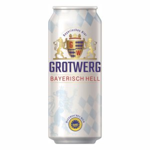 Пиво Гротверг Байриш Хель светлое пастеризованное 4.7% ж/б 0,5л