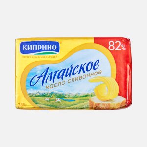 Масло Киприно Алтайское сливочное 82% 380г