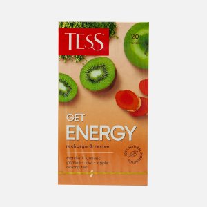 Чай Тесс Гет Энерджи зел жасмин/киви 20пак*1,5г