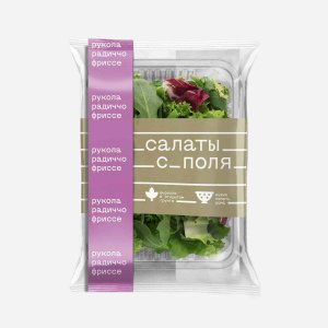 Смесь салатная Руккола/радиччо/ фриссе 75г Белая Дача