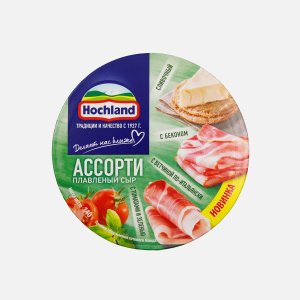 Сыр Хохланд плавл Ассорти зеленое 55% к/к 140г