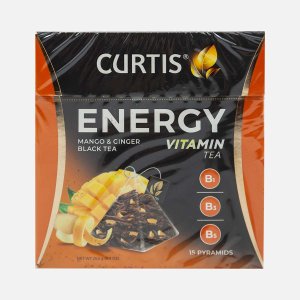 Чай Кертис Энерджи черный имбирь/манго 15пир*1,7г