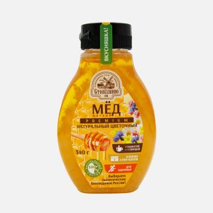 Мёд Столбушино Премиум мягкий цветочный пл/уп 340г