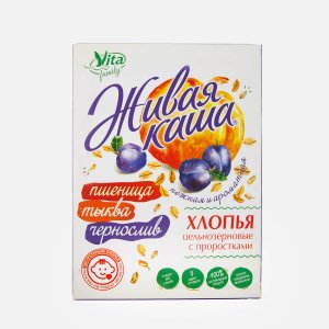 Хлопья Вита Живая каша Пшеница тыква/чернослив к/к 210г