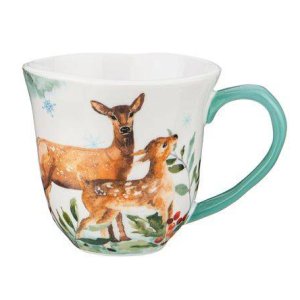 Кружка Лефард 450мл Лесная сказка Олени фарфор 409-163