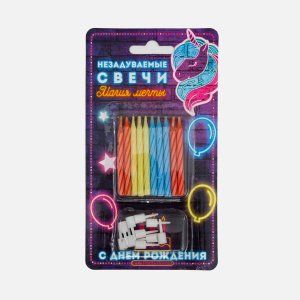 Свечи Страна Карнавалия д/торта незадуваемые Магия мечты 6х0,5см