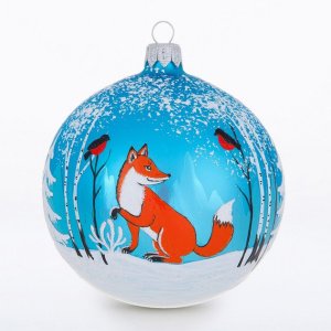 Украшение елочное Шар 6 Первый снег 9,5см стекло С2002