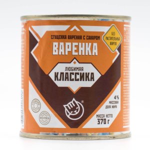 Продукт молочный Любимая классика Варенка сгущенная с сахаром 4% 370г