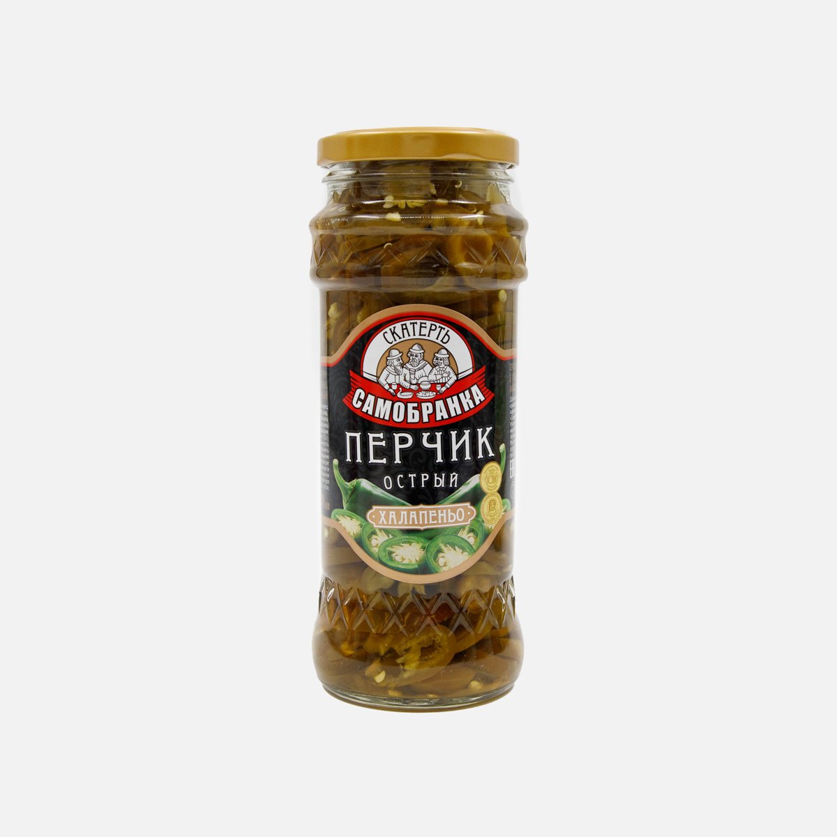 Перчик Скатерть-Самобранка Халапеньо острый ст/б 350г Перчик Скатерть-Самобранка Халапеньо острый ст/б 350г