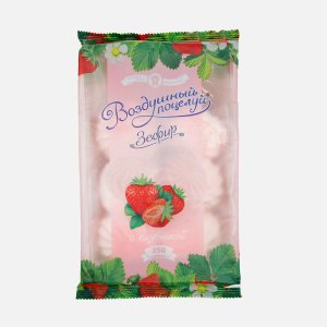 Зефир НШФ Воздушный поцелуй с клубникой пл/уп 250г