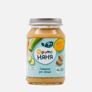 Консервы ФрутоНяня с 8мес Говядина/рис/овощи с 8мес 190г