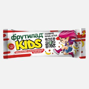 Батончик Фрутилад Кидс бананово- клубничный шторм без сахара 25г