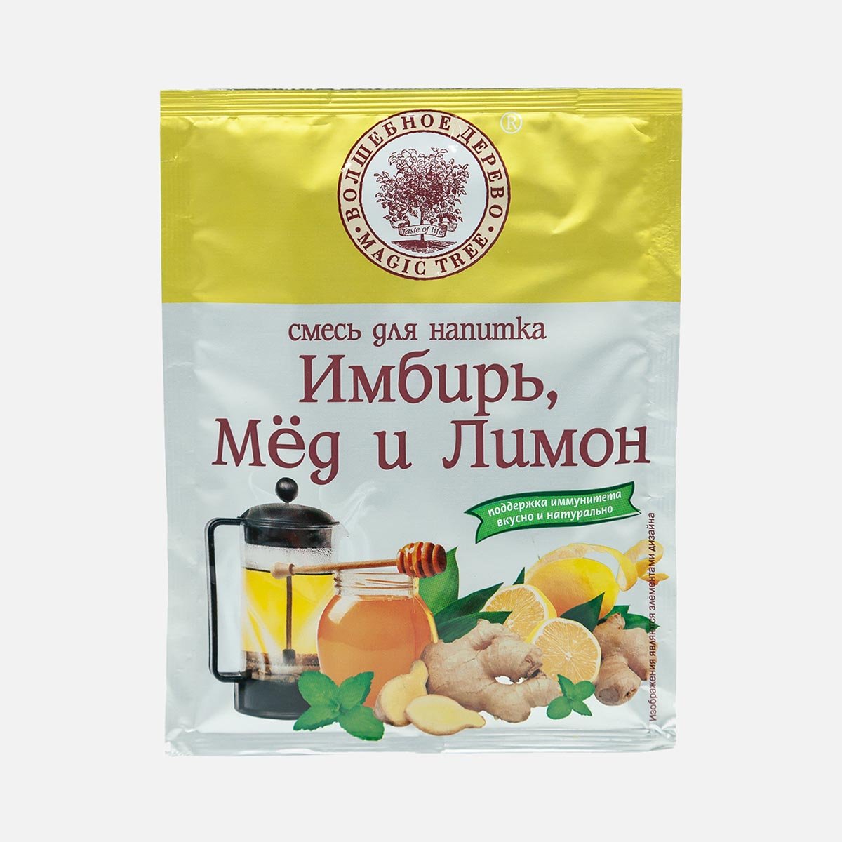 Смесь для напитка Волшебное дерево Имбирь/Мёд и Лимон 35г Смесь для напитка Волшебное дерево Имбирь/Мёд и Лимон 35г