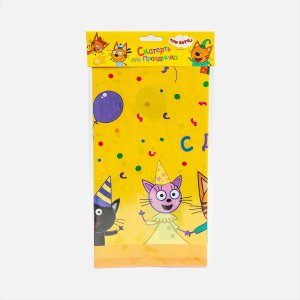 Скатерть 120*180см Три Кота 1шт полиэтилен