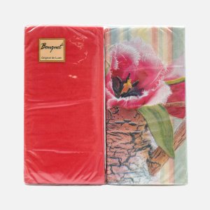 Салфетки БукетОригиналЛюксНатюрморт с тюльпанМикс кр бум 17х17 2сл20лис