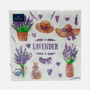 Салфетки Арт Букет Прованс бум 33*33 3сл 20 лист