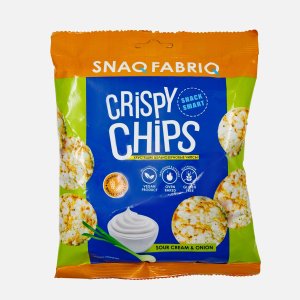 Чипсы Снэк Фабрик цельнозерновые Сметана и зеленый лук 50г