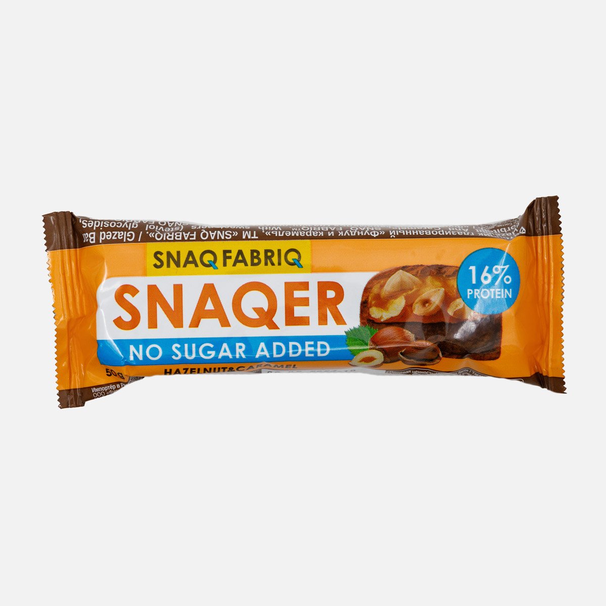 Батончик Снэк Фабрик Фундук и карамель глазированный 50г Батончик Снэк Фабрик Фундук и карамель глазированный 50г