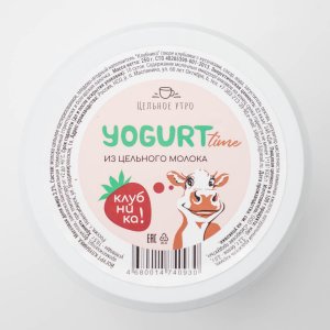 Йогурт Клубника из цельного молока 3.2% 250г