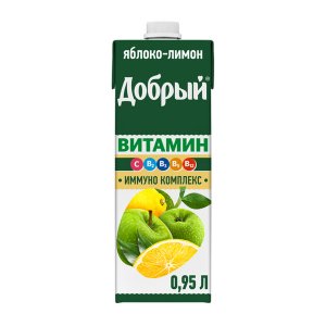 Напиток Добрый Яблочно-лимонный сокосодержащий т/п 0,95л