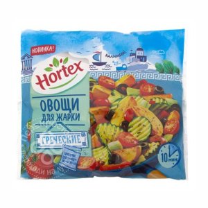 Смесь Хортекс Овощи для жарки Греческие с/м пл/пак 400г