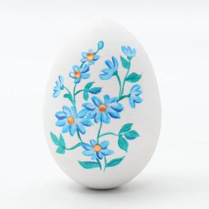 Яйцо с ручной росписью Весенние цветы дерево 7см