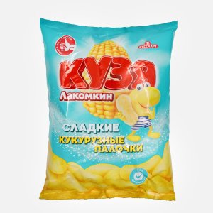 Кукурузные палочки Кузя Лакомкин сладкие с сахарной пудрой пл/пак 100г