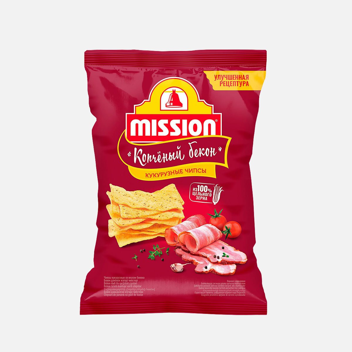 Чипсы Миссион кукурузные со вкусом бекона 150г Чипсы Миссион кукурузные со вкусом бекона 150г