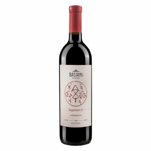 Вино Басиани Саперави ординарное сортовое красное сухое 13% ст/б 0,75л