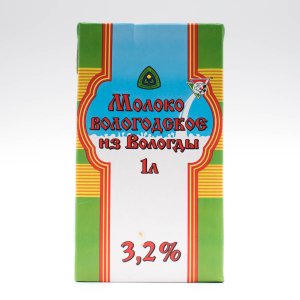 Молоко Вологодское из Вологды ультрапаст 3.2% т/п 1л