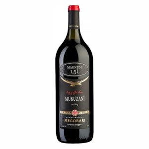 Вино Мегобари Мукузани выдержанное сортовое красное сухое 7.5-12% ст/б 1,5л