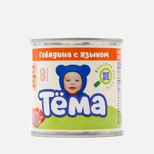 Пюре Тёма Говядина с языком с 8мес ж/б 90г