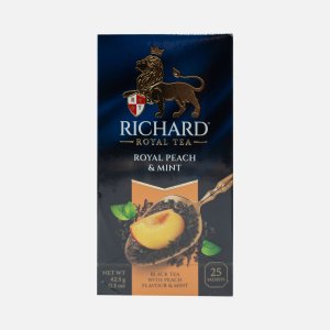 Чай Ричард Роял Персик и мята черный 25пак*1,7г 42,5г