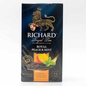 Чай Ричард Роял Персик и мята черный 25пак*1,7г 42,5г