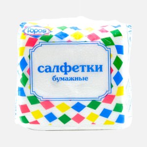 Салфетки Фопос 1слой белые 80шт 2534